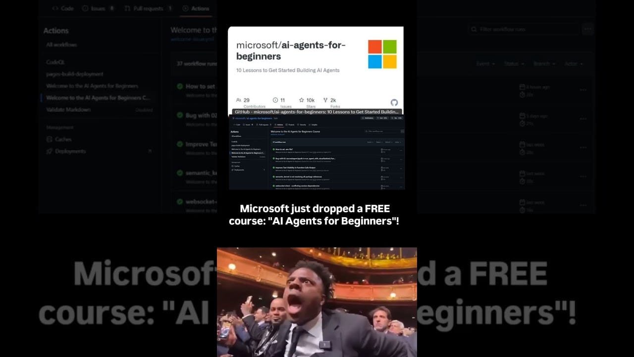Microsoft Ai agent for beginners course. ai chatgpt aiagent Crypto