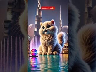 Cats in Dubai: The Cat Tour Guides! 😻🇦🇪 #cattour  #ai #shorts #dubaitourism #burjkhalifa