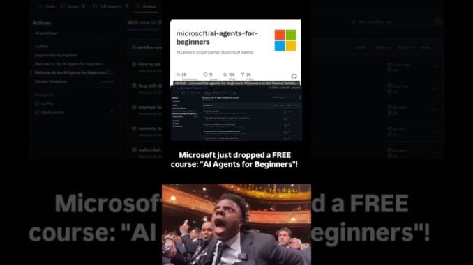 Microsoft Ai agent for beginners course. #ai #chatgpt #aiagent