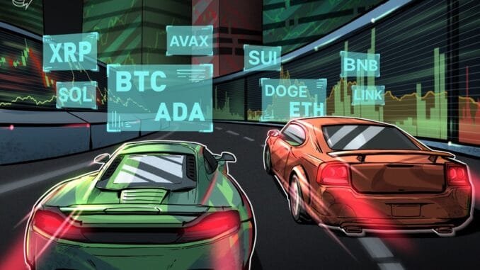 Price predictions 4/23: BTC, ETH, XRP, BNB, SOL, DOGE, ADA, Price predictions 4/23: BTC, ETH, XRP, BNB, SOL, DOGE, ADA, LINK, AVAX, SUI