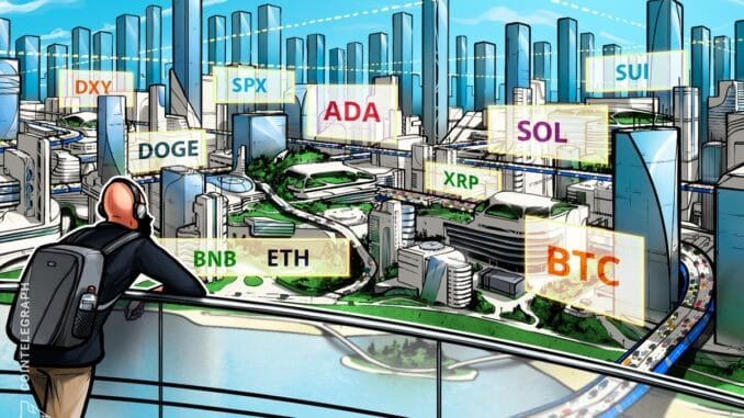 Price predictions 5/19: SPX, DXY, BTC, ETH, XRP, BNB, SOL, Price predictions 5/19: SPX, DXY, BTC, ETH, XRP, BNB, SOL, DOGE, ADA, SUI