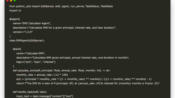 How to Use python-A2A to Create and Connect Financial Agents How to Use python-A2A to Create and Connect Financial Agents with Google’s Agent-to-Agent (A2A) Protocol