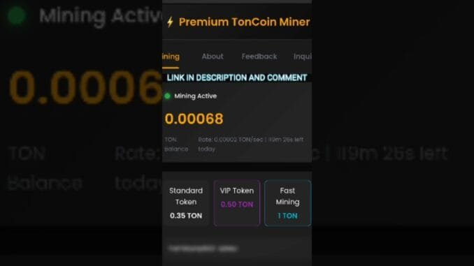 Best 2025 crypto mining app | latest version | TONMINER APK | #bitcoinmining #crypto #toncoin #short