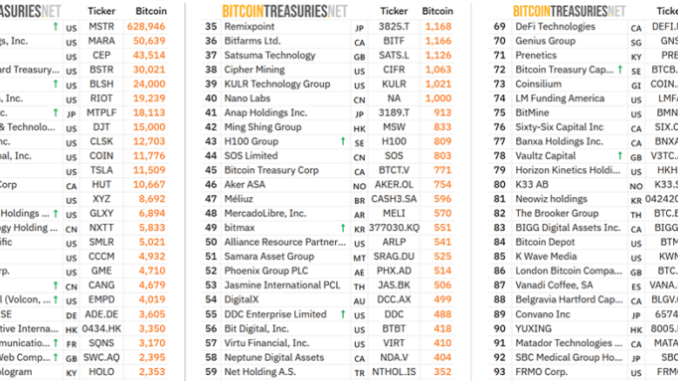 Norwegian Sovereign Wealth Fund Increases its Bitcoin Exposure by 83% Public Bitcoin Treasury Companies