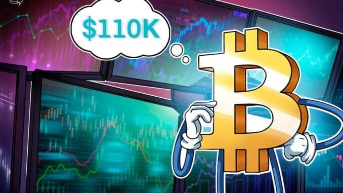 Bitcoin Price Targets Include a Return to Take $110,000 Liquidity Bitcoin Price Targets Include a Return to Take $110,000 Liquidity