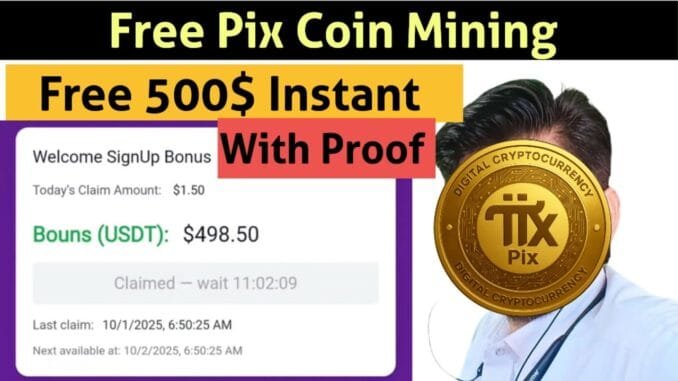 Free Pixcoin mining, New Mining, Free Crypto mining, New Mining app, Pi Network,