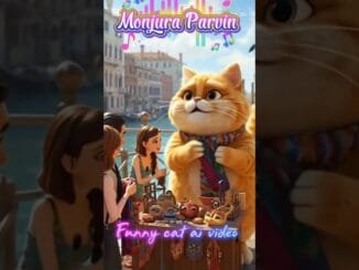 Funny cat ai video #cat #cartoon #animals #superhero #funny #cute #ai #news #shorts