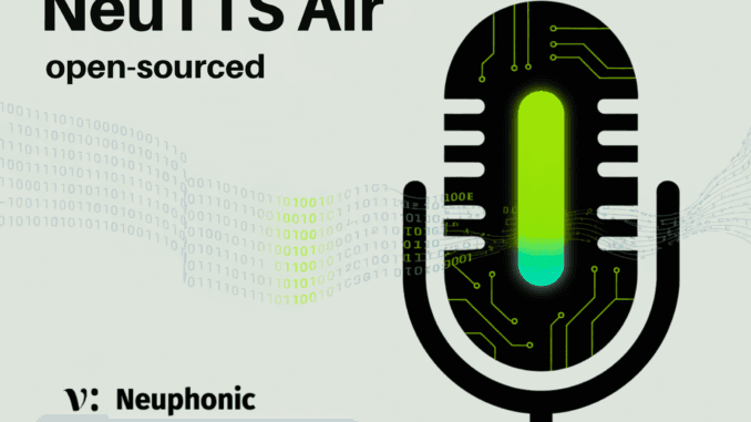 Neuphonic Open-Sources NeuTTS Air: A 748M-Parameter On-Device Speech Language Model Neuphonic Open-Sources NeuTTS Air: A 748M-Parameter On-Device Speech Language Model with Instant Voice Cloning