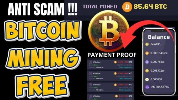EARN CRYPTO FREE, BITCOIN MINING FREE WITH PAYMENT PROOF, DIRECT WITHDARAWAL,  LEGIT WEBSITE 2025
