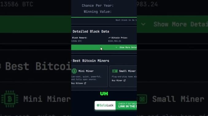 Bitcoin Halving Countdown & Solo Mining: Your Crypto Guide! #shorts