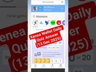 Xenea Wallet Daily Quiz Answer (13 Dec 2025) 🔥 | Free Crypto Mining 2025 | #xeneawallet #xenea