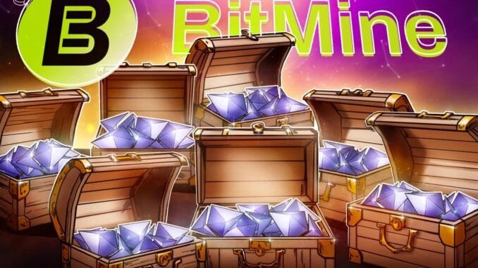 BitMine's Total Staked ETH Holdings Surpass 1 Million
