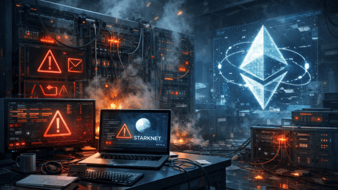 Starknet faces fresh mainnet disruption Starknet faces fresh mainnet disruption as Ethereum layer 2 enters 2026