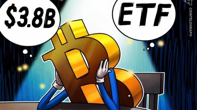Spot Bitcoin ETFs Post Five Consecutive Weeks of Outflows Reaching Spot Bitcoin ETFs Post Five Consecutive Weeks of Outflows Reaching $3.8B