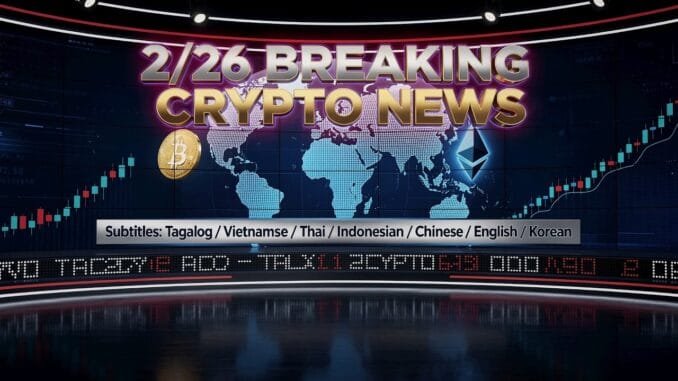 【Multi SUB】2/26 Breaking Crypto News: BTC Miner Capitulation, SOL Breakout, USDT Scam Funds Seized