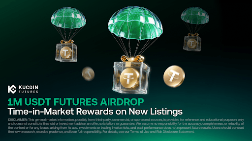 KuCoin launches $1M futures airdrop to reward traders holding new KuCoin