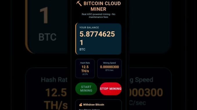 cloud mining bitcoin #bitcoinmining #crypto #bitcoin