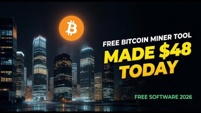 Found a free Bitcoin mining software to try at home — made $48 today