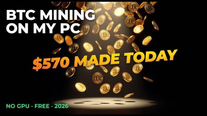 My Surprising Results After Testing Bitcoin Mining on My PC – $570 Made Today