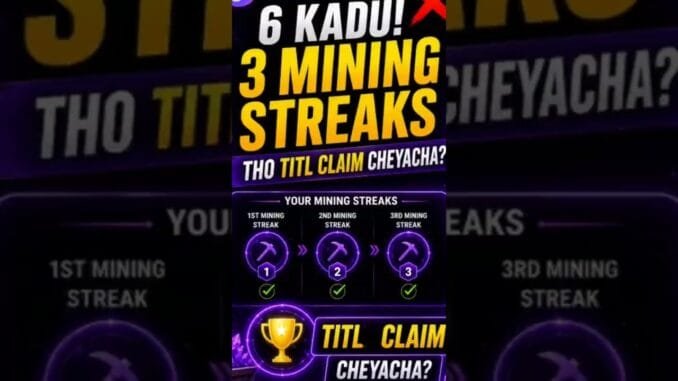 3 Mining Streaks = Free TITL Coin 💸 #smartphone #youtubeshorts #tech #interlink #socialdownloader