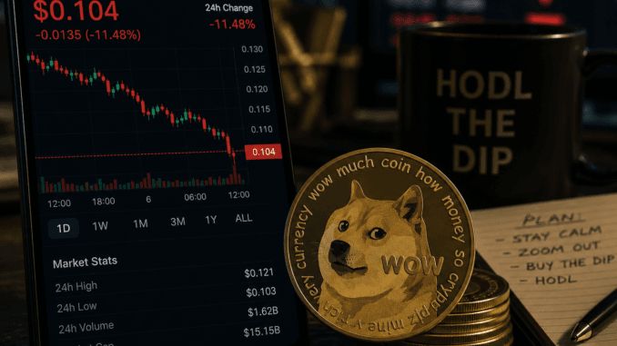 Dogecoin risks dropping below $0.100