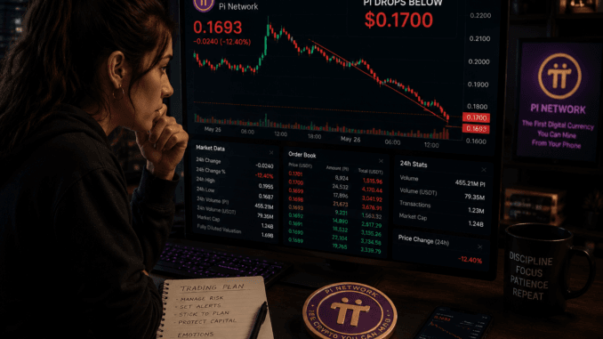 PI faces corrective pressure as token struggles below $0.17 PI drops below the $0.1700 level.