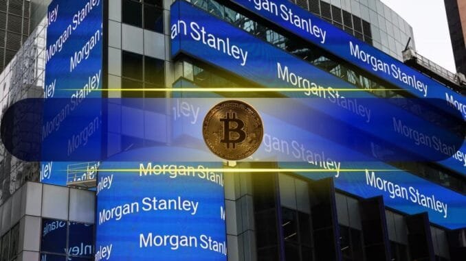 Wall Street Giant Morgan Stanley Enters Crypto Race With Pricing Edge: Report