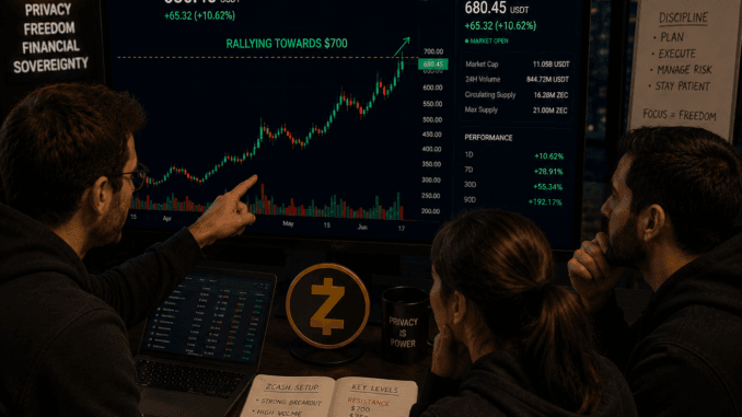 Zcash approaches $700 as buying pressure builds ZCASH approaching $700