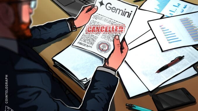 ‘Extraordinarily Unusual’ for CFTC to Reverse Gemini Settlement Deal: Ex-chair Cointelegraph