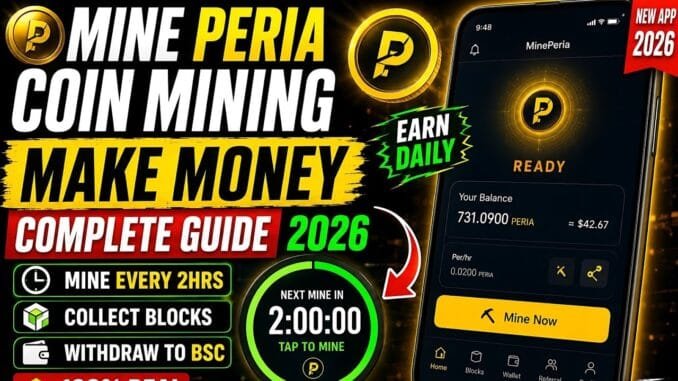 Mine Peria 2026 Tutorial | Earn Peria Coin Every 2 Hours Step-by-Step