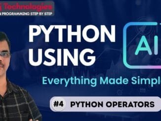 Python Using AI for Beginners  | Python Operators | Lecture #4