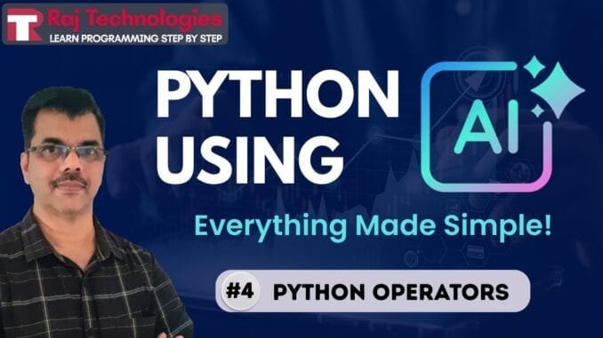 Python Using AI for Beginners  | Python Operators | Lecture #4