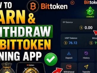 How To Earn & Withdraw On Bittoken Mining App.