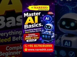 Master AI Basics: Artificial Intelligence Explained for Beginners in Telugu | AI - 2026 | Naresh IT
