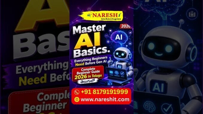 Master AI Basics: Artificial Intelligence Explained for Beginners  in Telugu | AI - 2026 | Naresh IT