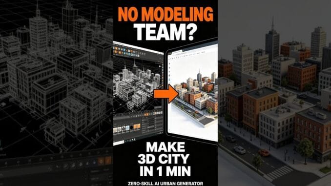 Beginners Create Full 3D Urban Districts In 1 Minute｜AI‑Driven Digital‑Twin Web Tool