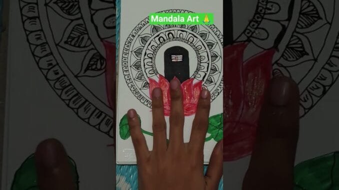 Beginners Shivalinga mandala Art 🙏🌺#shorts #viralshorts #AI creation Genz