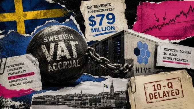 Bitcoin miner HIVE’s $79M quarter runs into an $80M Swedish Liam 'Akiba' Wright