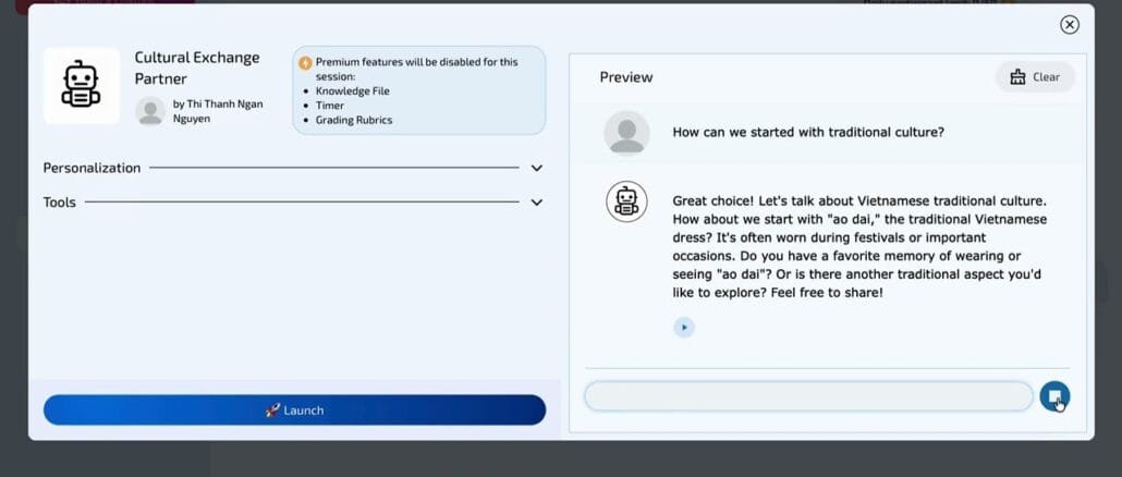 Design an AI chat bot for guides how to improve their skills in learning languages.