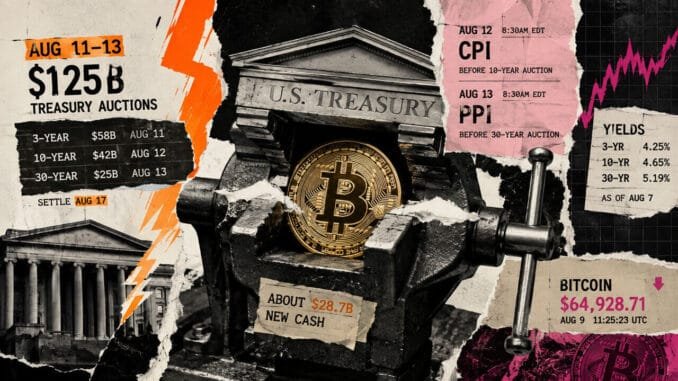 Treasury auctions test Bitcoin as July CPI and PPI land Liam 'Akiba' Wright