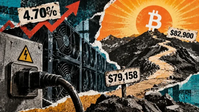 Bitcoin mining faces a squeeze: the $82,900 price hurdle Bitcoin mining faces a squeeze: the $82,900 price hurdle