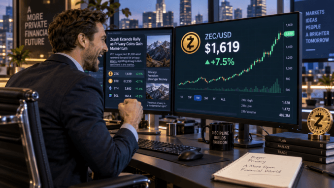 Zcash holds above $1,600 as shielded activity and fund inflows surge