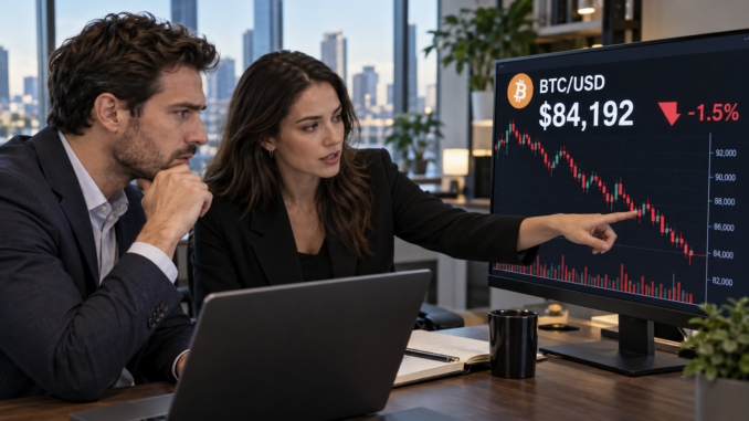 Bitcoin slips below $84,000 ahead of FOMC minutes
