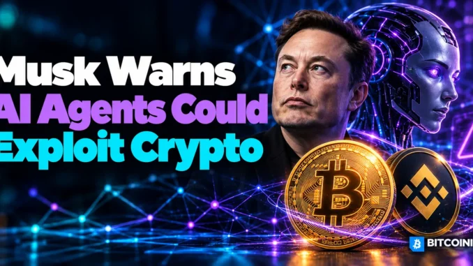 Elon Musk Warns AI Agents Could Exploit Crypto After Binance elon musk warns on ai crypto risks