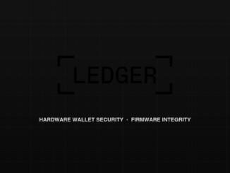 Ledger corporate brandmark and hardware wallet firmware security motif