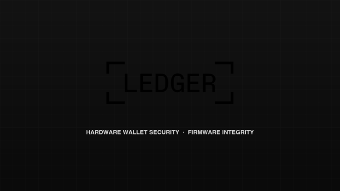 Ledger Faces Fresh Scrutiny After Researcher Says Hardware Wallet Warning Ledger corporate brandmark and hardware wallet firmware security motif