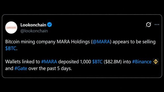 MARA Ships $83 Million in Bitcoin to Exchanges as Its MARA Ships $83 Million in Bitcoin to Exchanges as Its Stock Sinks 45%